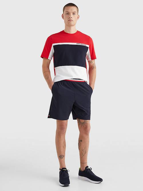 Tommy Hilfiger Sport TH Cool Colour-Blocked T-shirts Heren Wit | TH604GOD