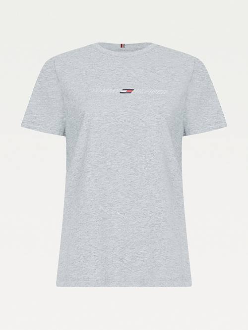 Tommy Hilfiger Sport TH Cool Crew Neck T-shirts Dames Grijs | TH916VCE