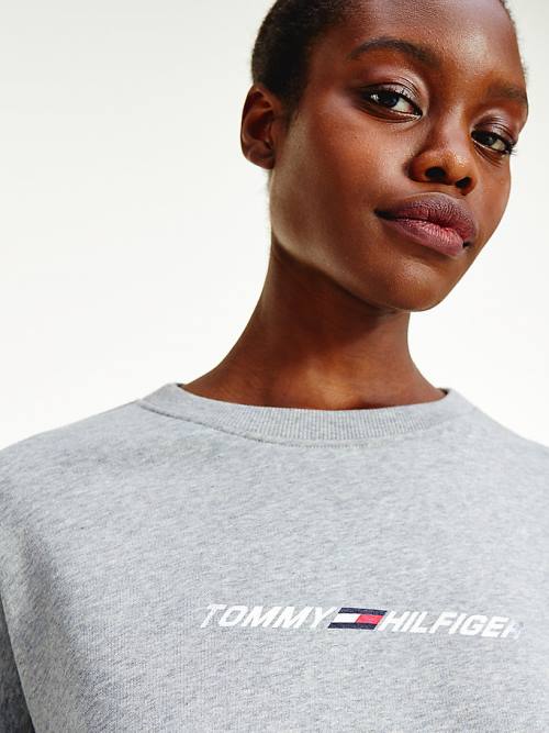 Tommy Hilfiger Sport TH Cool Cropped Sweatshirts Dames Grijs | TH482PBD