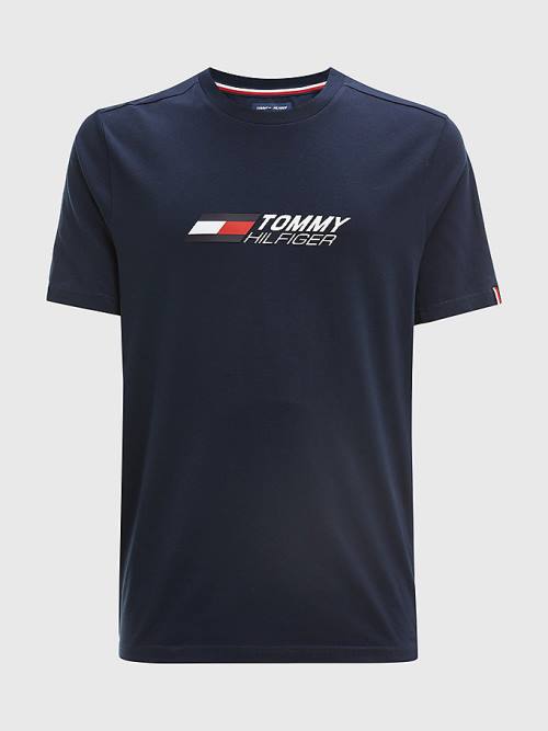 Tommy Hilfiger Sport TH Cool Essential T-shirts Heren Blauw | TH123RKE