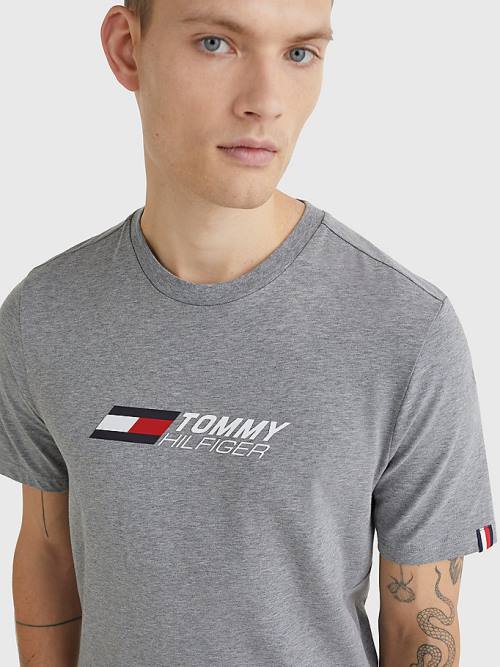 Tommy Hilfiger Sport TH Cool Essential T-shirts Heren Grijs | TH487TRM