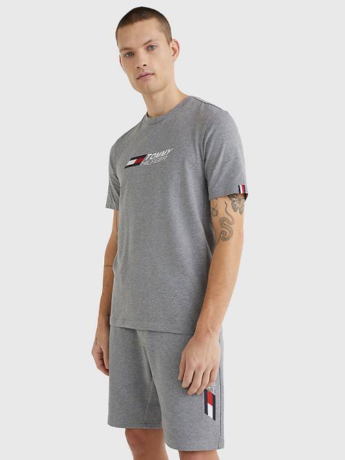 Tommy Hilfiger Sport TH Cool Essential T-shirts Heren Grijs | TH487TRM