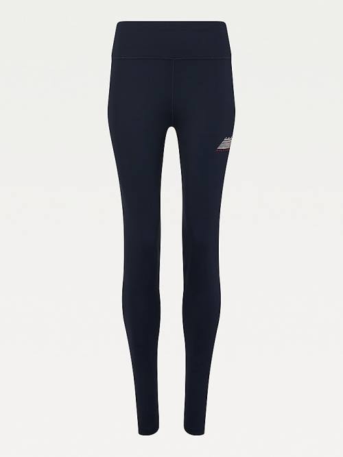 Tommy Hilfiger Sport TH Cool Flag Leggings Dames Blauw | TH945LSG