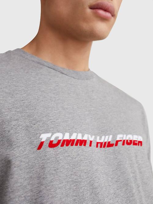 Tommy Hilfiger Sport TH Cool Graphic T-shirts Heren Grijs | TH469TRD