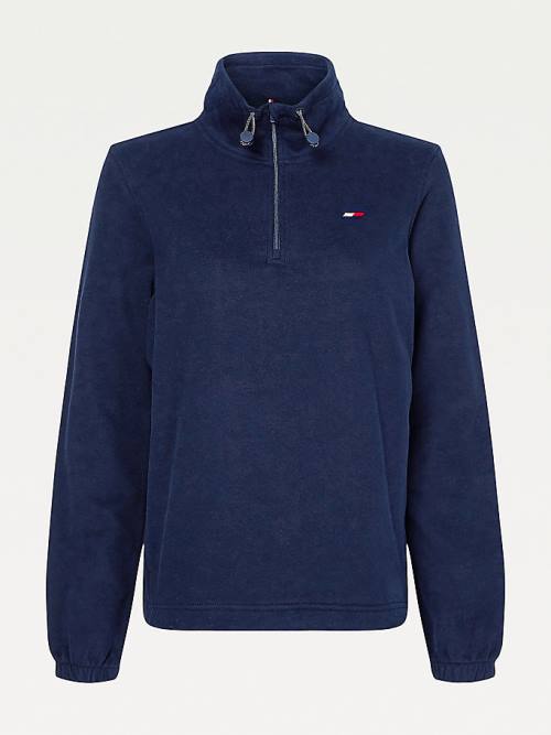 Tommy Hilfiger Sport TH Cool Half-Zip Sweatshirts Dames Blauw | TH614QBP