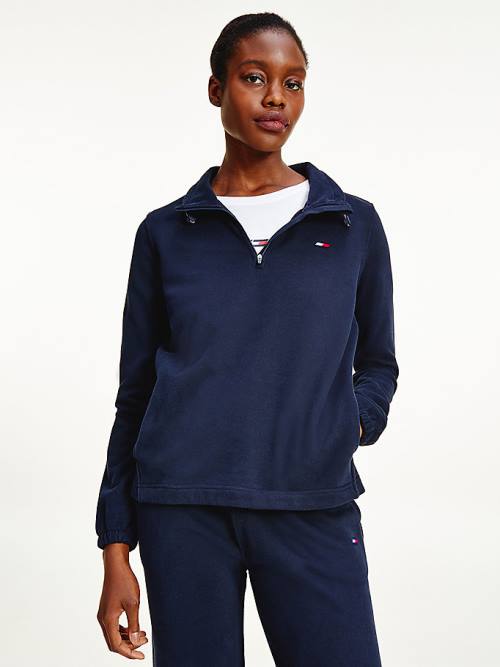 Tommy Hilfiger Sport TH Cool Half-Zip Sweatshirts Dames Blauw | TH614QBP