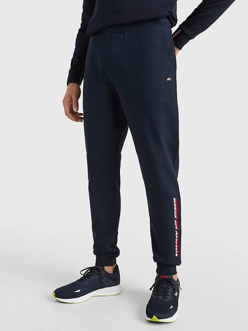 Tommy Hilfiger Sport TH Cool Organic Katoenen Joggers Broek Heren Blauw | TH609JWS