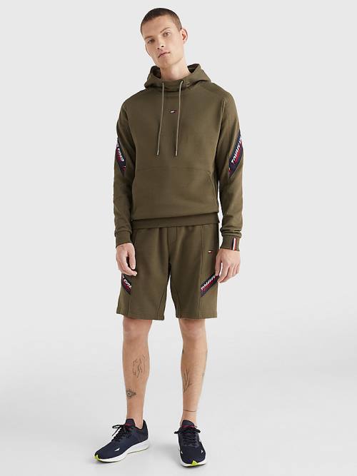 Tommy Hilfiger Sport TH Cool Tape Hoodie Heren Khaki | TH596RJV