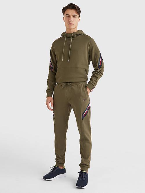 Tommy Hilfiger Sport TH Cool Tape Joggers Broek Heren Khaki | TH650JZE