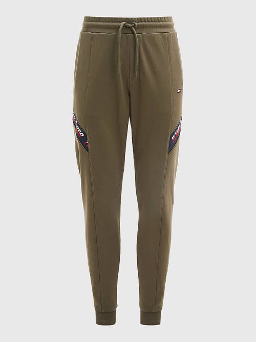 Tommy Hilfiger Sport TH Cool Tape Joggers Broek Heren Khaki | TH650JZE