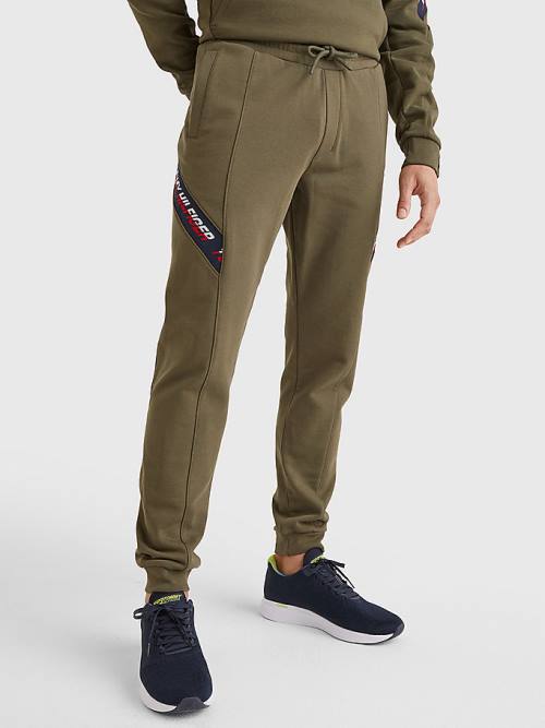 Tommy Hilfiger Sport TH Cool Tape Joggers Broek Heren Khaki | TH650JZE