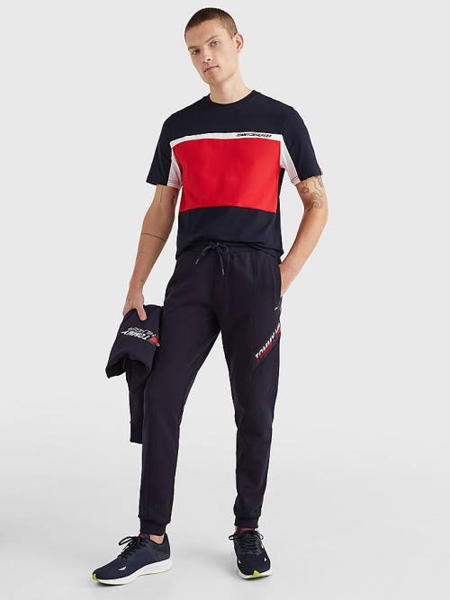 Tommy Hilfiger Sport TH Cool Tape Joggers Broek Heren Blauw | TH815WCL