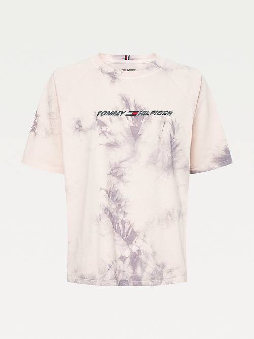 Tommy Hilfiger Sport TH Cool Tie-Dye T-shirts Dames Roze | TH376WEN