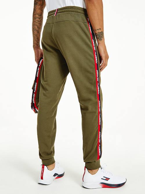 Tommy Hilfiger Sport Tape Joggers Broek Heren Khaki | TH018DGS