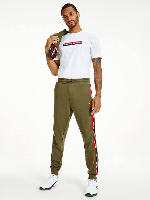 Tommy Hilfiger Sport Tape Joggers Broek Heren Khaki | TH018DGS