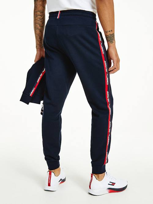 Tommy Hilfiger Sport Tape Joggers Broek Heren Blauw | TH056WTO