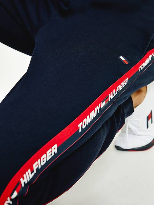 Tommy Hilfiger Sport Tape Joggers Broek Heren Blauw | TH056WTO