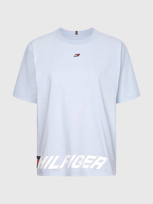 Tommy Hilfiger Sport Wraparound Logo Relaxed Fit T-shirts Dames Blauw | TH975WPN