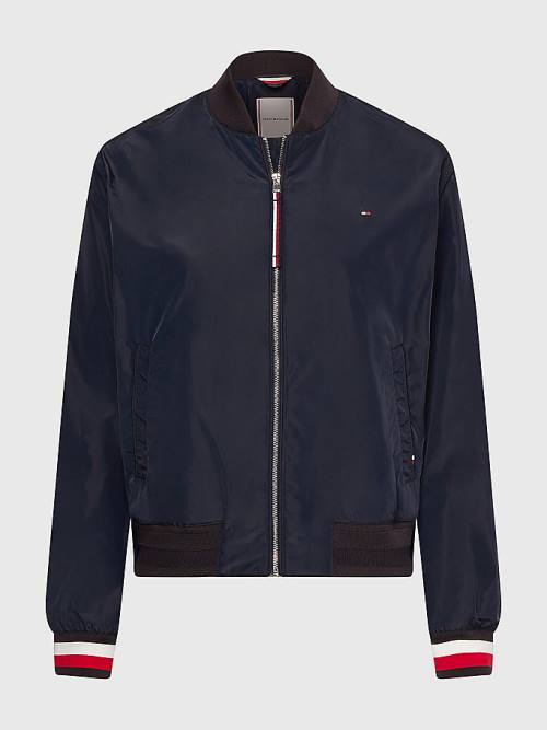 Tommy Hilfiger Sportieve Slim Fit Bomber Jassen Dames Blauw | TH371JBU