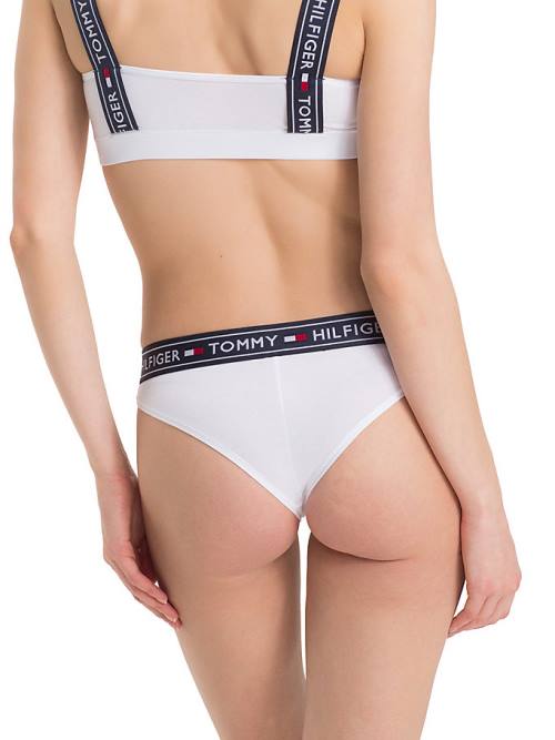 Tommy Hilfiger Stretch Katoenen Brazilian Briefs Ondergoed Dames Wit | TH146BQR