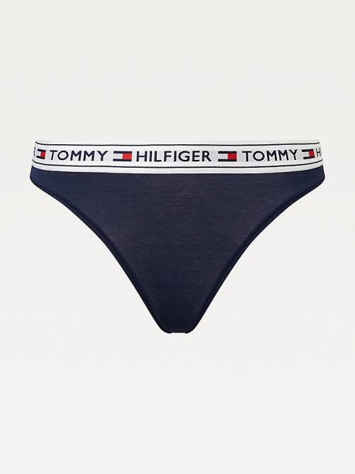 Tommy Hilfiger Stretch Katoenen Brazilian Briefs Ondergoed Dames Blauw | TH857KPZ