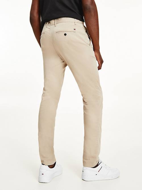 Tommy Hilfiger Stretch Katoenen Chinos Broek Heren Khaki | TH352IPE