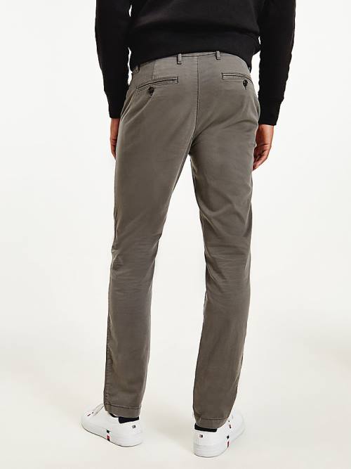 Tommy Hilfiger Stretch Katoenen Chinos Broek Heren Grijs | TH531FUJ