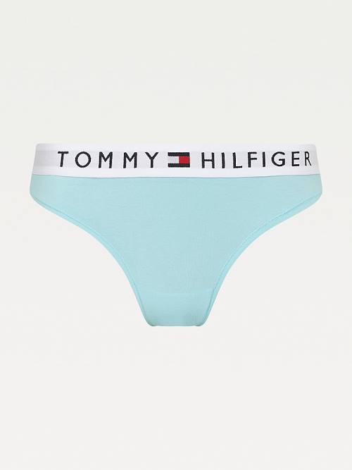 Tommy Hilfiger Stretch Katoenen String Ondergoed Dames Blauw | TH236STR