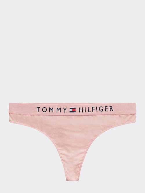 Tommy Hilfiger Stretch Katoenen String Ondergoed Dames Roze | TH946TFP