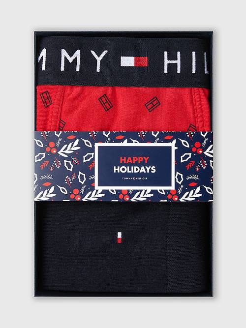 Tommy Hilfiger Stretch Katoenen Trunks And Socks Set Ondergoed Heren Bruin | TH127TWB