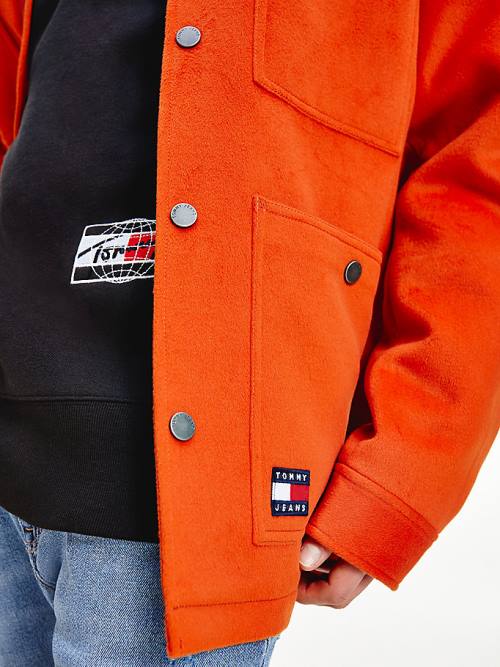 Tommy Hilfiger Stretch Moleskin Worker Jassen Heren Rood | TH531XOH