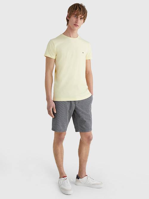 Tommy Hilfiger Stretch Organic Katoenen Slim Fit T-shirts Heren Geel | TH273CXZ