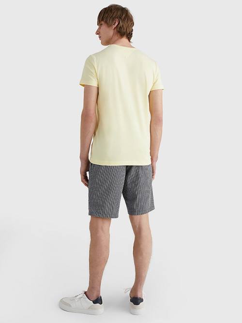 Tommy Hilfiger Stretch Organic Katoenen Slim Fit T-shirts Heren Geel | TH273CXZ