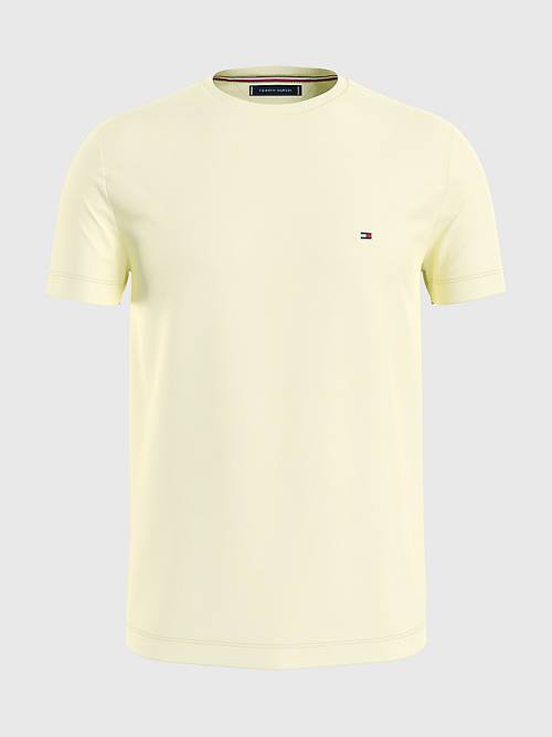 Tommy Hilfiger Stretch Organic Katoenen Slim Fit T-shirts Heren Geel | TH273CXZ