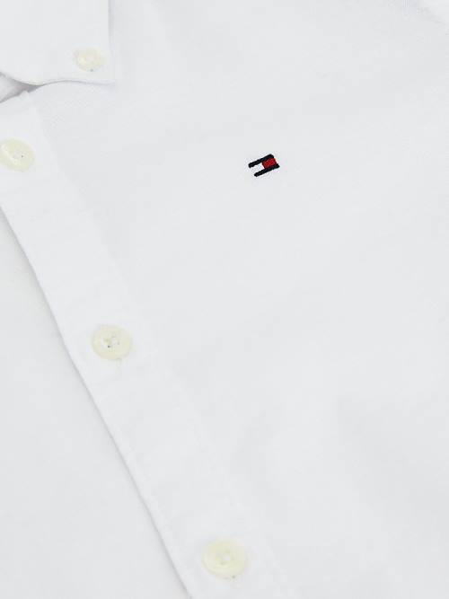 Tommy Hilfiger Stretch Oxford Katoenen Overhemd Jongens Wit | TH634JDS