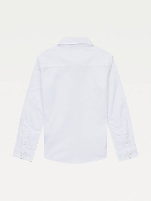 Tommy Hilfiger Stretch Oxford Katoenen Shirt T-shirts Meisjes Wit | TH164SMX