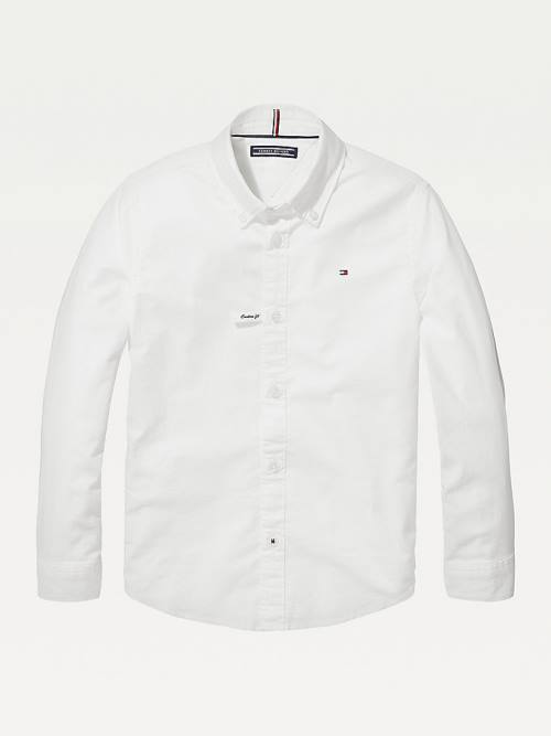 Tommy Hilfiger Stretch Oxford Overhemd Jongens Wit | TH271CIV