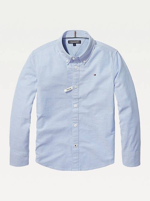 Tommy Hilfiger Stretch Oxford Overhemd Jongens Blauw | TH980EON