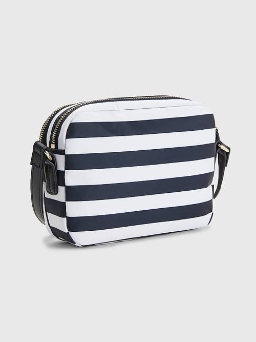 Tommy Hilfiger Stripe Crossover Tassen Dames Blauw | TH247XMA