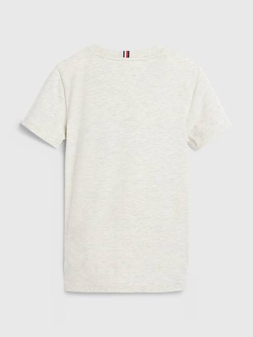 Tommy Hilfiger Stripe Logo T-shirts Jongens Wit | TH630UEJ