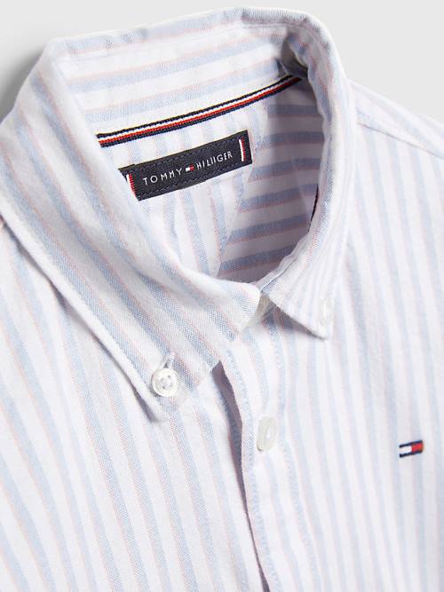 Tommy Hilfiger Stripe Oxford Overhemd Jongens Wit | TH925HFC