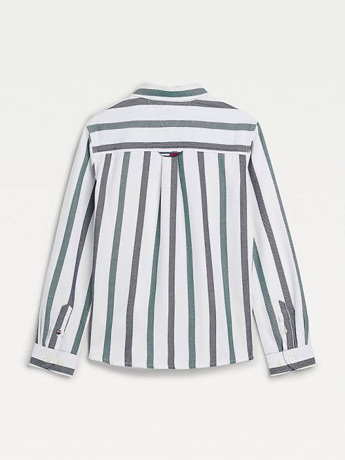 Tommy Hilfiger Stripe Patch Pocket Overhemd Jongens Wit | TH961EPC