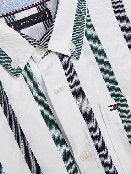 Tommy Hilfiger Stripe Patch Pocket Overhemd Jongens Wit | TH961EPC