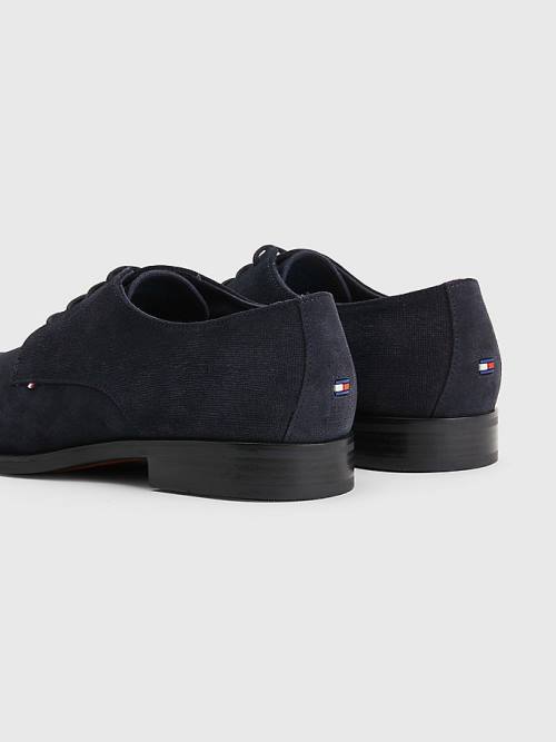 Tommy Hilfiger Suede Derby Formele Schoenen Heren Blauw | TH429XQB