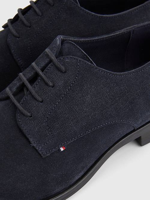 Tommy Hilfiger Suede Derby Formele Schoenen Heren Blauw | TH429XQB