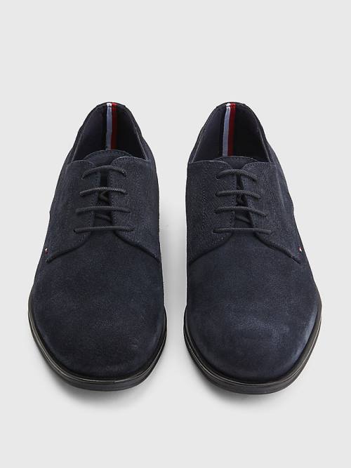 Tommy Hilfiger Suede Derby Formele Schoenen Heren Blauw | TH429XQB