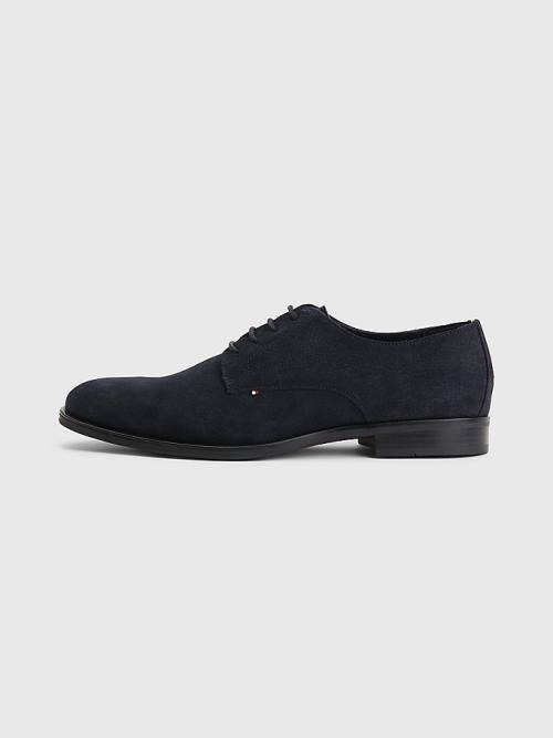 Tommy Hilfiger Suede Derby Formele Schoenen Heren Blauw | TH429XQB