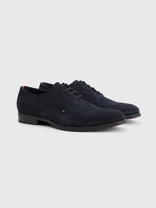 Tommy Hilfiger Suede Derby Formele Schoenen Heren Blauw | TH429XQB