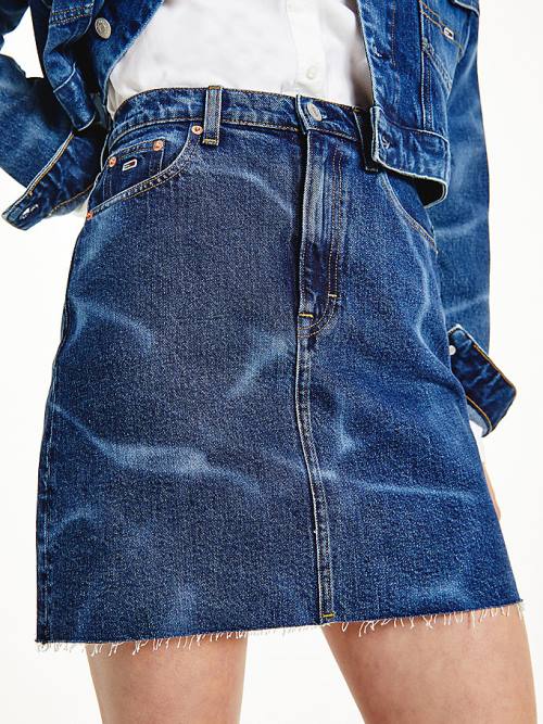 Tommy Hilfiger Swimming Pool Wash Denim Mom Rokken Dames Denim | TH376VAN