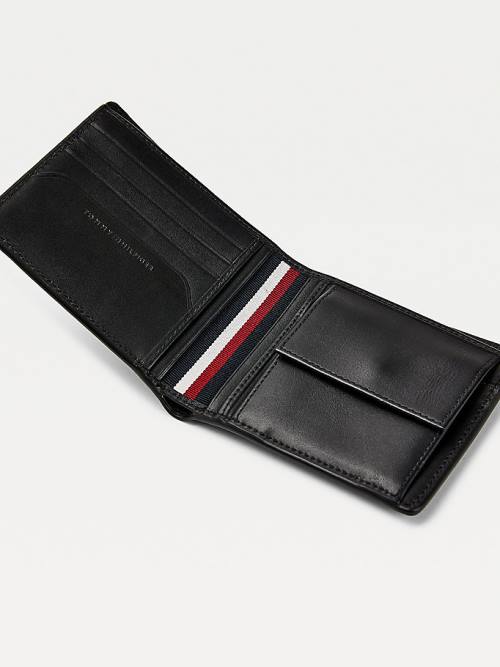 Tommy Hilfiger TH Business Leren Portefeuille Heren Zwart | TH589LGF